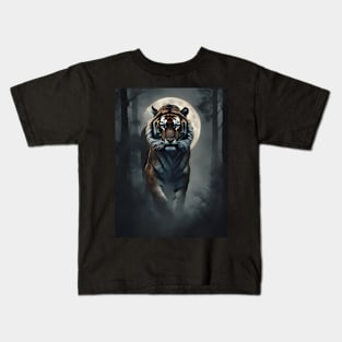 Tiger in the Foggy Forest Kids T-Shirt